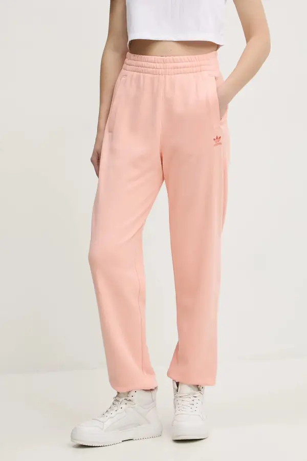 Adidas Pamučni donji dio trenirke adidas Originals Essential boja: narančasta, bez uzorka, JD1525