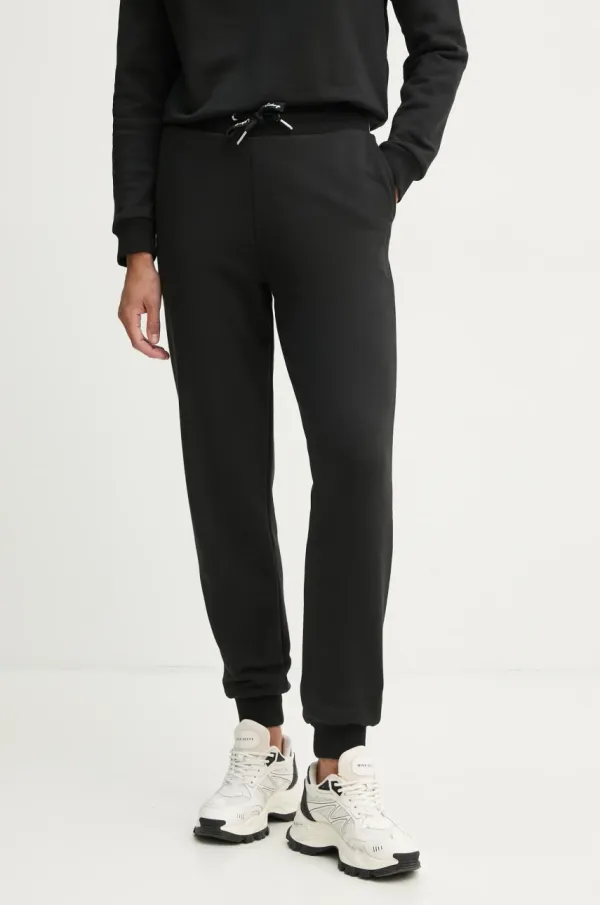 Armani Exchange Pamučni donji dio trenirke Armani Exchange boja: crna, bez uzorka, 6DYP70 YJEEZ