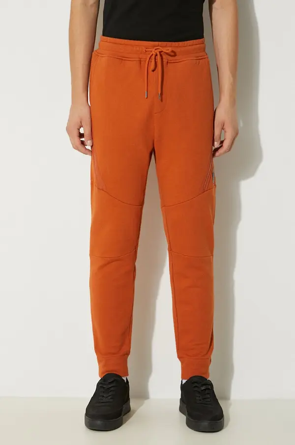 C.P. Company Pamučni donji dio trenirke C.P. Company Diagonal Raised Fleece Lens Sweatpants