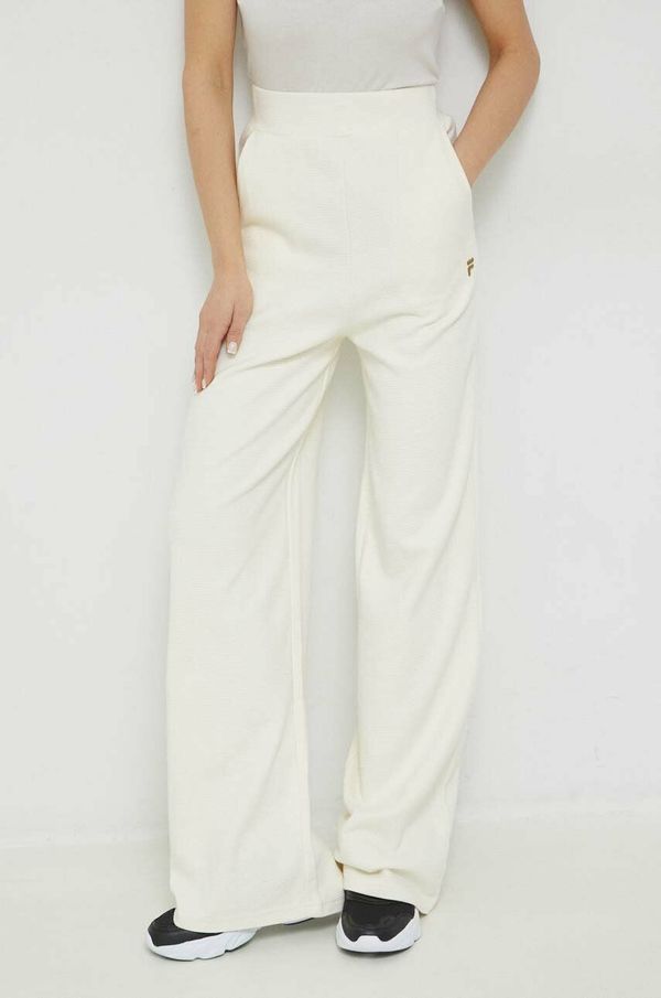 Fila Pamučni donji dio trenirke Fila boja: bež, glatki materijal