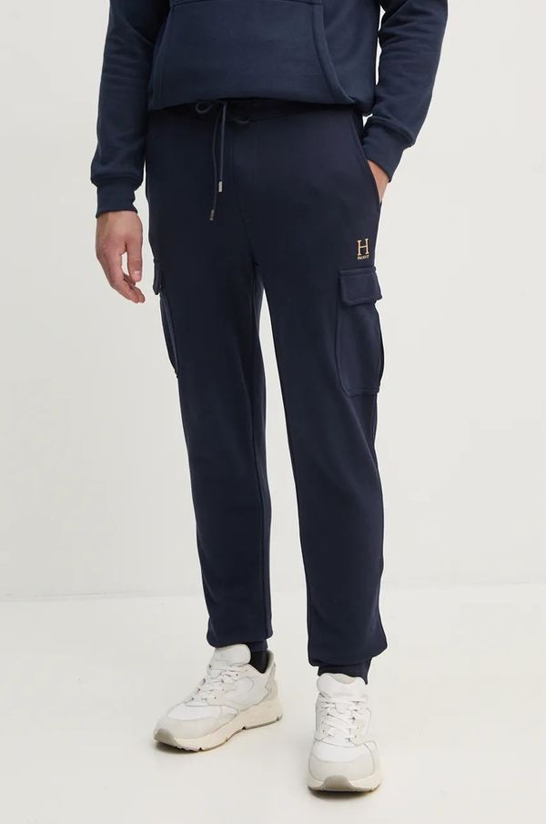 Hackett London Pamučni donji dio trenirke Hackett London boja: tamno plava, bez uzorka, HM581282