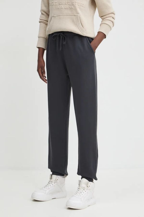 Herschel Pamučni donji dio trenirke Herschel boja: siva, bez uzorka