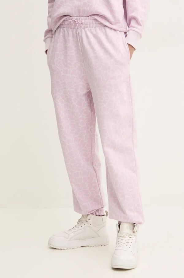 Hugo Blue Pamučni donji dio trenirke Hugo Blue boja: ružičasta, s uzorkom, 50526998