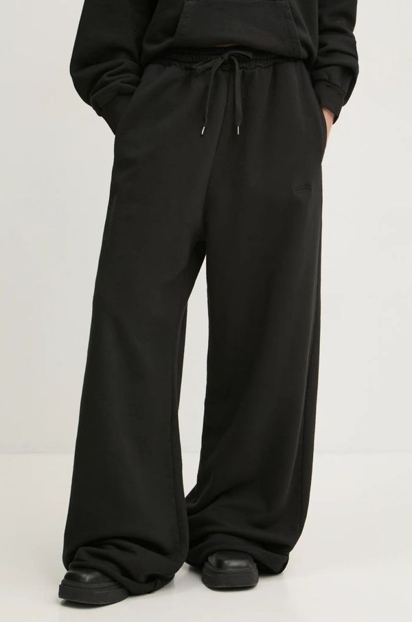 K+LUSHA Pamučni donji dio trenirke K+LUSHA boja: crna, bez uzorka, KLW56001TJF01PX