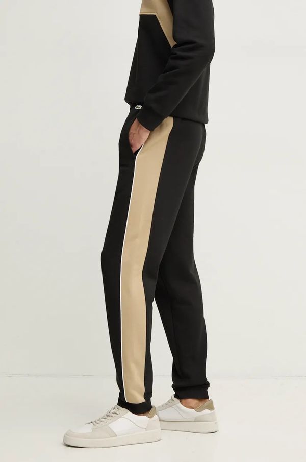 Lacoste Pamučni donji dio trenirke Lacoste boja: crna, bez uzorka, XH2846