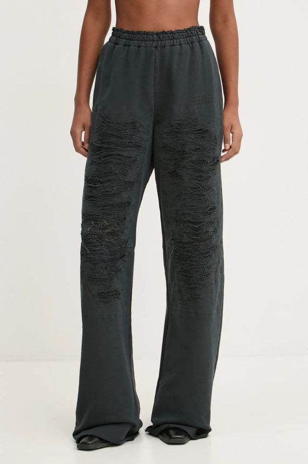 MM6 Maison Margiela Pamučni donji dio trenirke MM6 Maison Margiela bez uzorka, S62KB0214.M25004