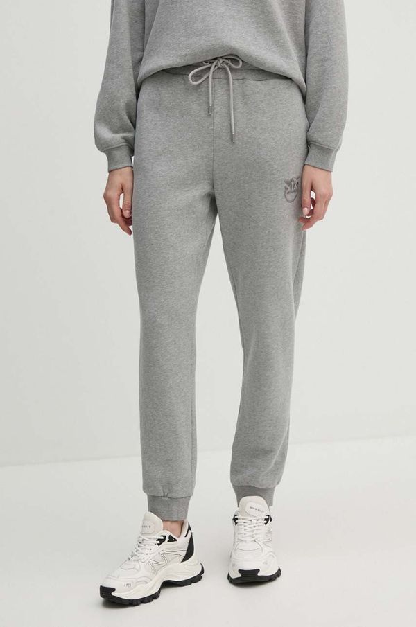 Pinko Pamučni donji dio trenirke Pinko boja: siva, bez uzorka, 100371 A21P