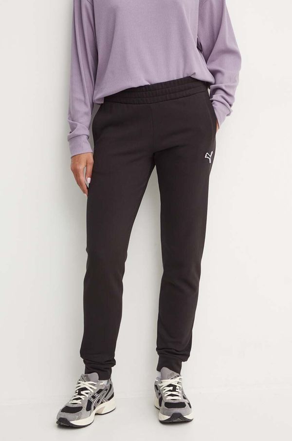 Puma Pamučni donji dio trenirke Puma boja: crna, bez uzorka, 676805