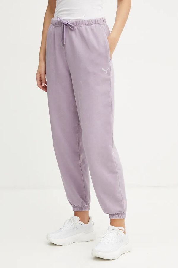 Puma Pamučni donji dio trenirke Puma boja: ružičasta, bez uzorka, 626802