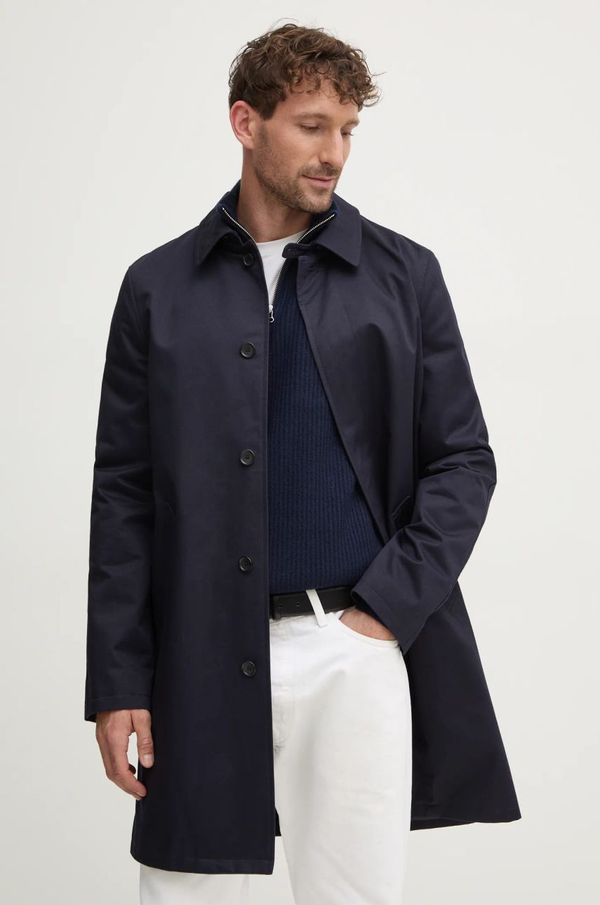 A.P.C. Pamučni kaput A.P.C. mac ville boja: tamno plava, za prijelazno razdoblje, COZBA.H01103