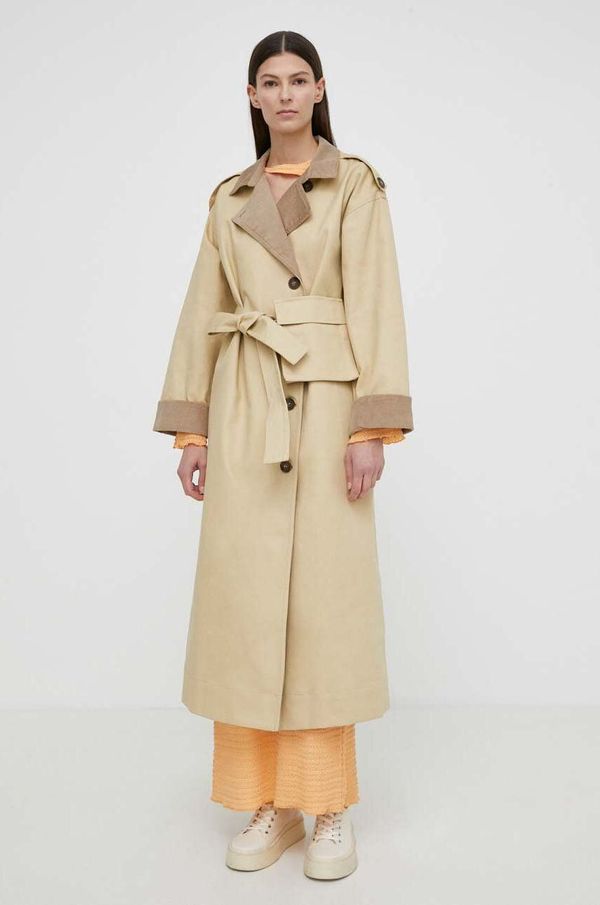 Resume Pamučni kaput Résumé AlimaRS Coat boja: bež, za prijelazno razdoblje, 20941139