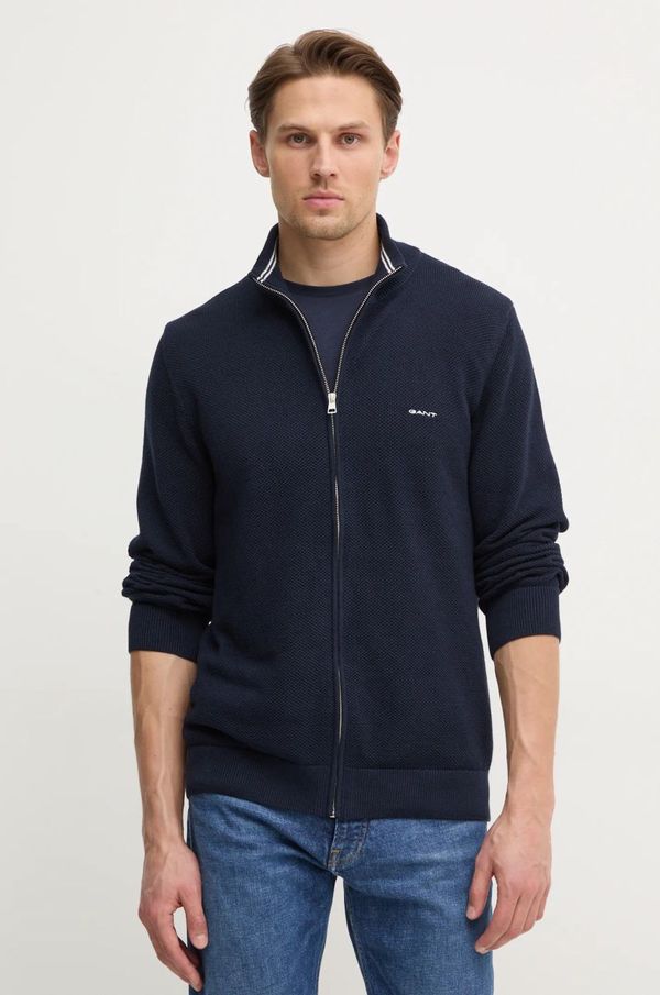 Gant Pamučni kardigan Gant boja: tamno plava