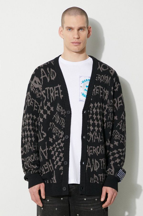 KSUBI Pamučni kardigan KSUBI heroism cardigan boja: crna, MPS24KW005