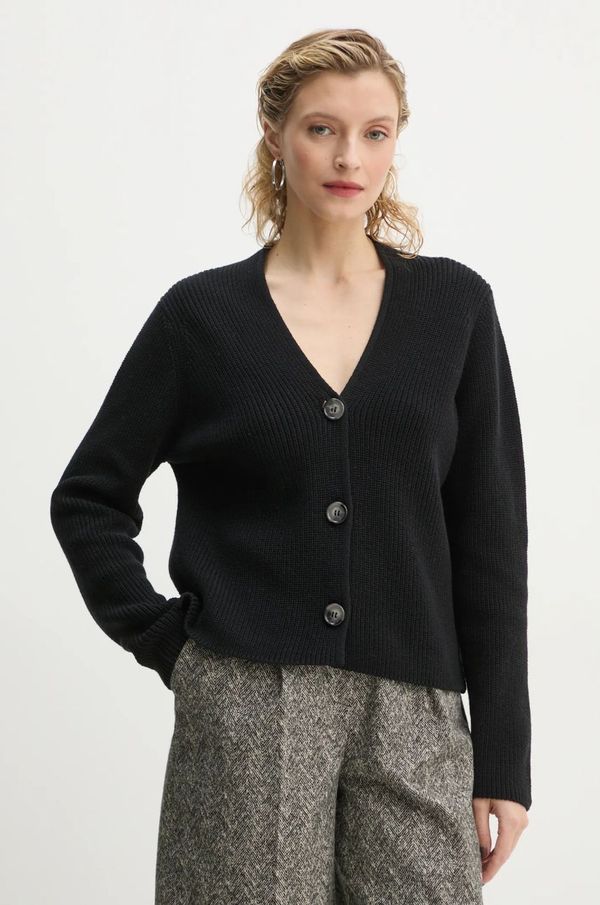 Marc O'Polo Pamučni kardigan Marc O'Polo boja: crna, 500605961069