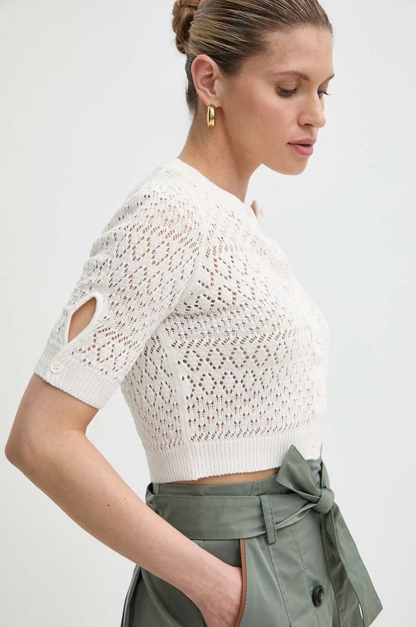 Max&Co. Pamučni kardigan MAX&Co. boja: bež, lagani, 2416371014200