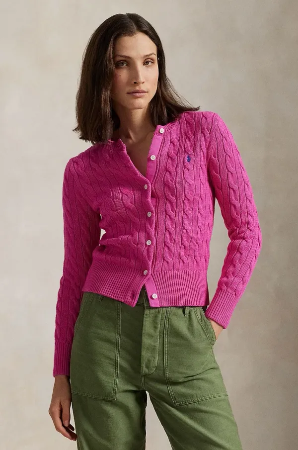 Polo Ralph Lauren Pamučni kardigan Polo Ralph Lauren boja: bijela, 211891643