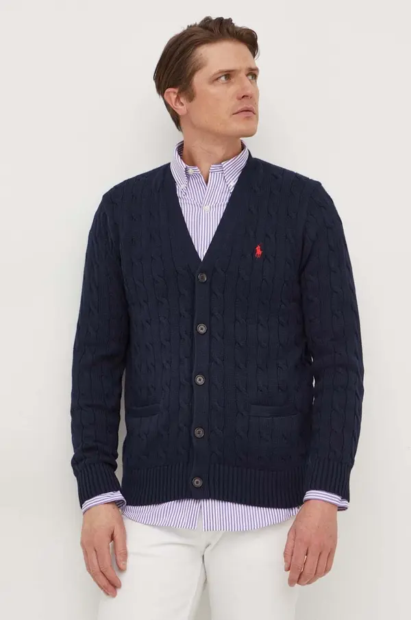 Ralph Lauren Pamučni kardigan Polo Ralph Lauren boja: tamno plava, 710890548