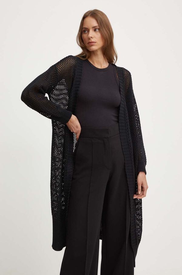 Sandro Ferrone Pamučni kardigan Sandro Ferrone boja: crna, lagani, SFS65XBDARCA