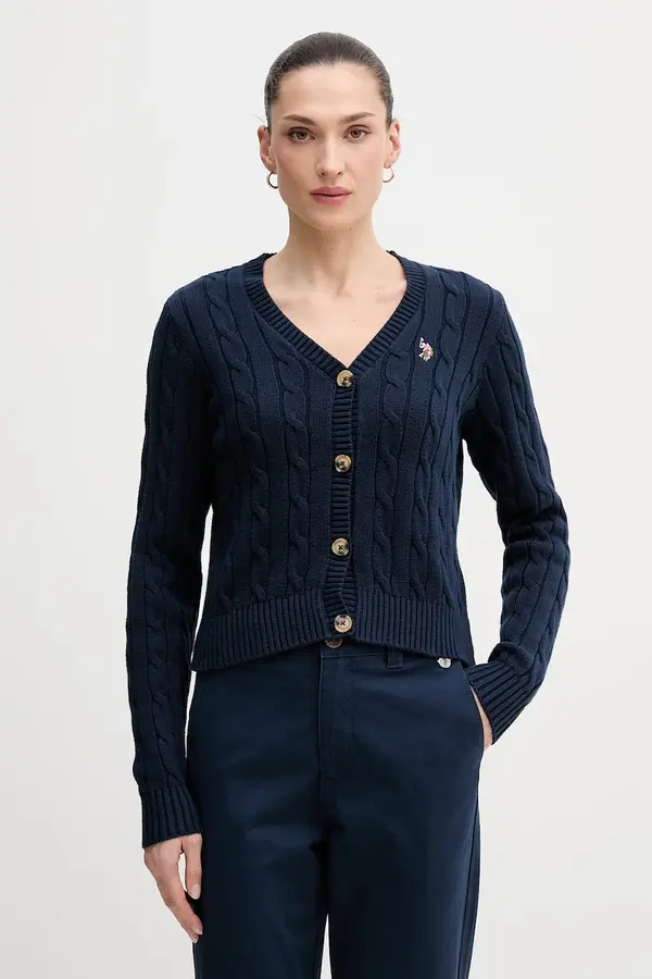 U.S. Polo Assn. Pamučni kardigan U.S. Polo Assn. CABLE KNIT