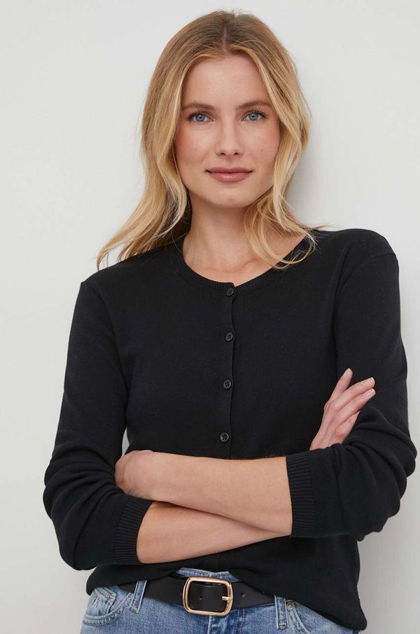 United Colors of Benetton Pamučni kardigan United Colors of Benetton boja: crna, lagani