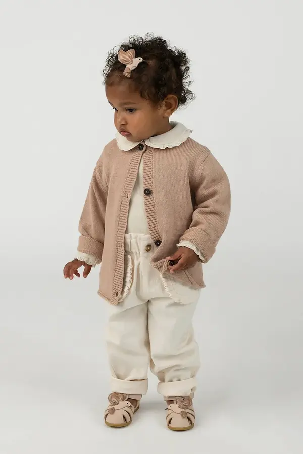 Donsje Pamučni kardigan za bebe Donsje Danta Cardigan Fluffy Bunny