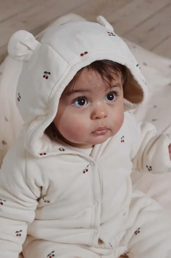 Konges Sløjd Pamučni kombinezon za bebe Konges Sløjd NEWBORN ONESIE WITH HOOD