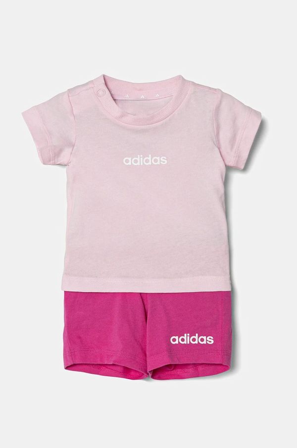 adidas Pamučni komplet za bebe adidas boja: ružičasta, JC9744