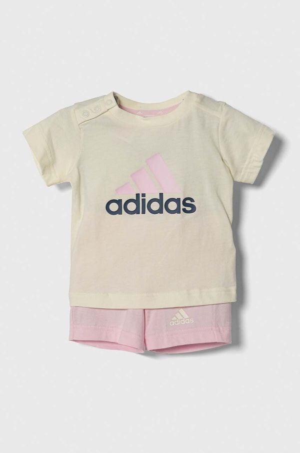 adidas Pamučni komplet za bebe adidas boja: ružičasta
