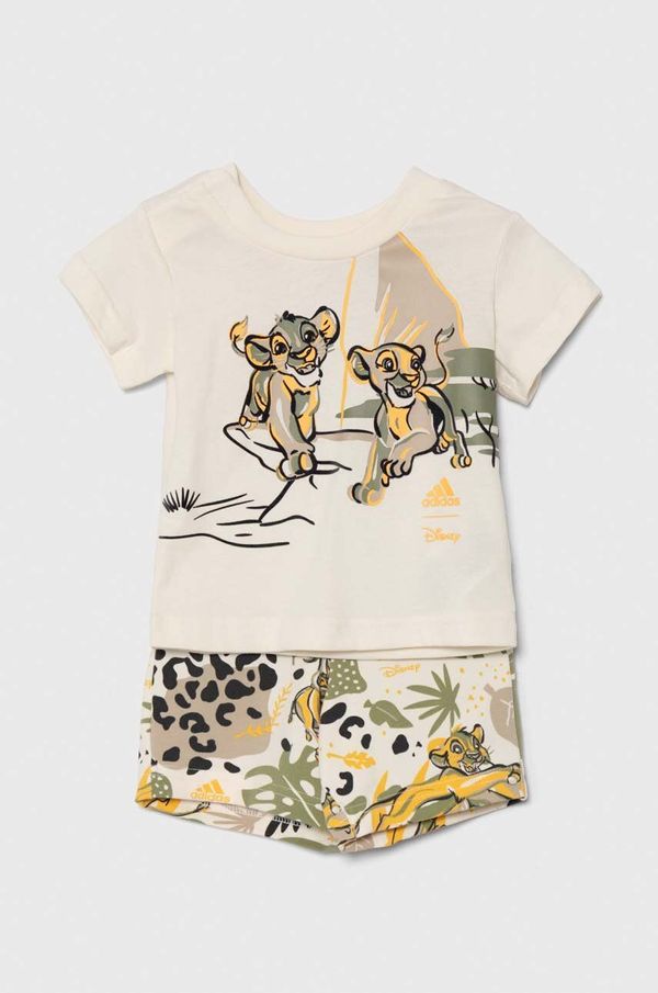 adidas Pamučni komplet za bebe adidas I DY LK T SET boja: bijela, IV7361