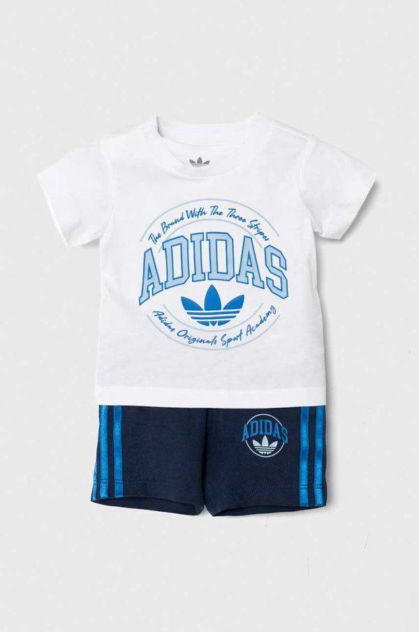 adidas Originals Pamučni komplet za bebe adidas Originals boja: tamno plava