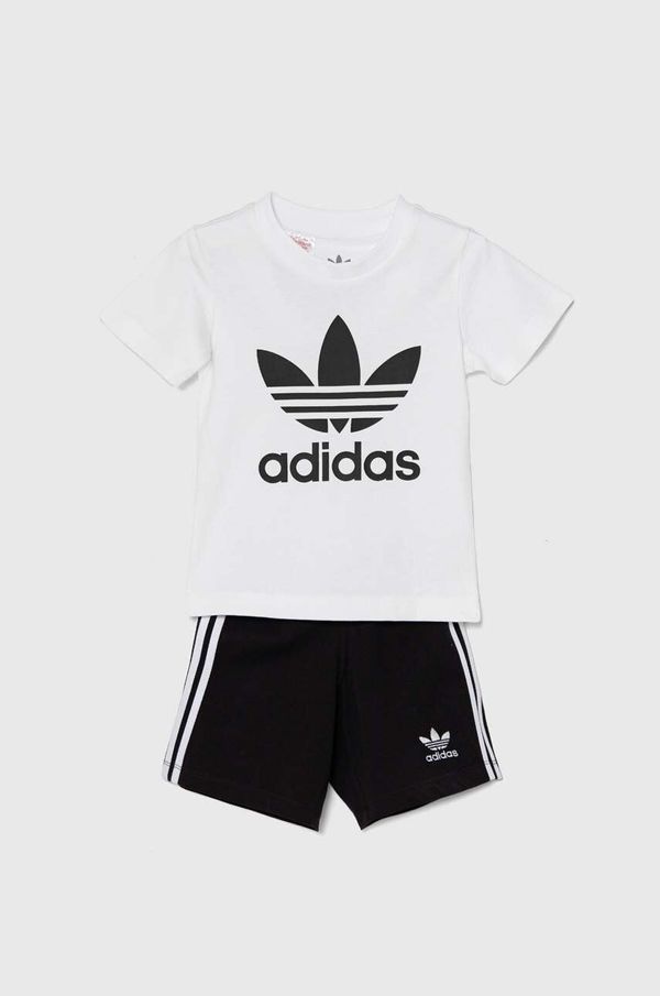 adidas Originals Pamučni komplet za bebe adidas Originals SHORT TEE SET boja: bijela, JE0521