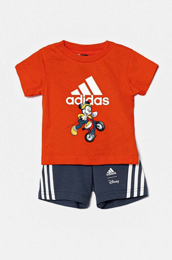 adidas Pamučni komplet za bebe adidas x Disney, I DY MM T SET boja: crvena, IV9648