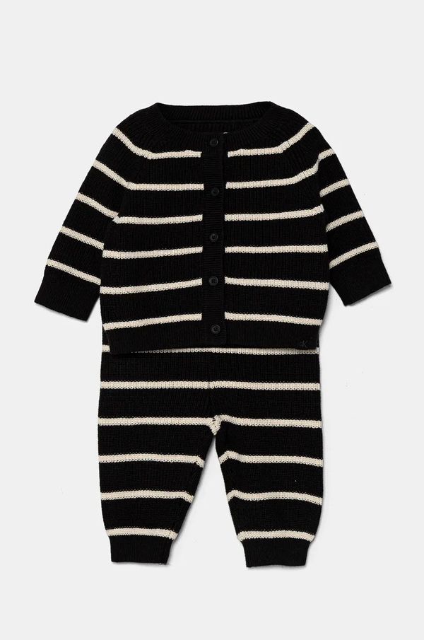 Calvin Klein Jeans Pamučni komplet za bebe Calvin Klein Jeans boja: crna, IN0IN00225