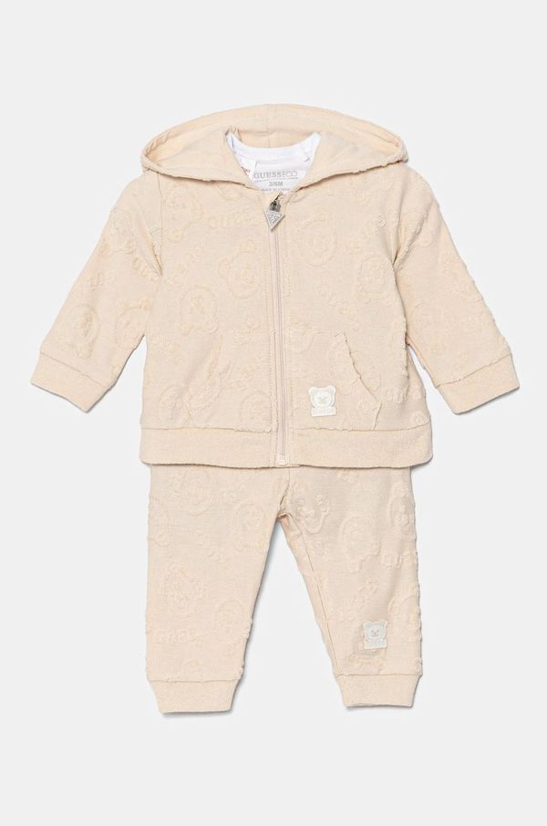 Guess Pamučni komplet za bebe Guess boja: bež, H3YW02 J1314