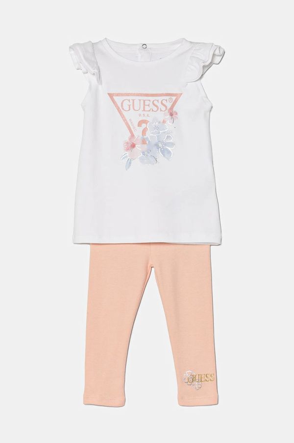 Guess Pamučni komplet za bebe Guess boja: bijela, A5RG10 KA6W4