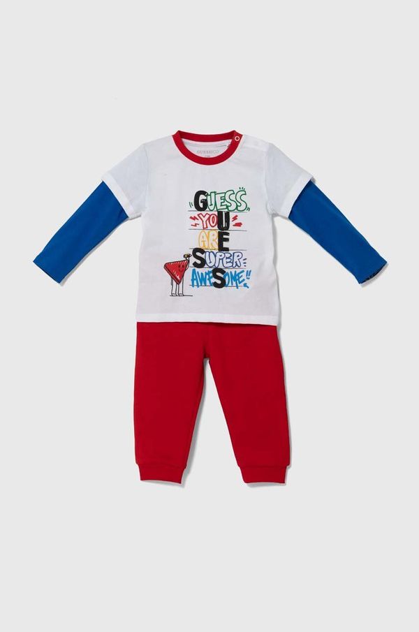 Guess Pamučni komplet za bebe Guess boja: bijela, I4YG03 K8HM3