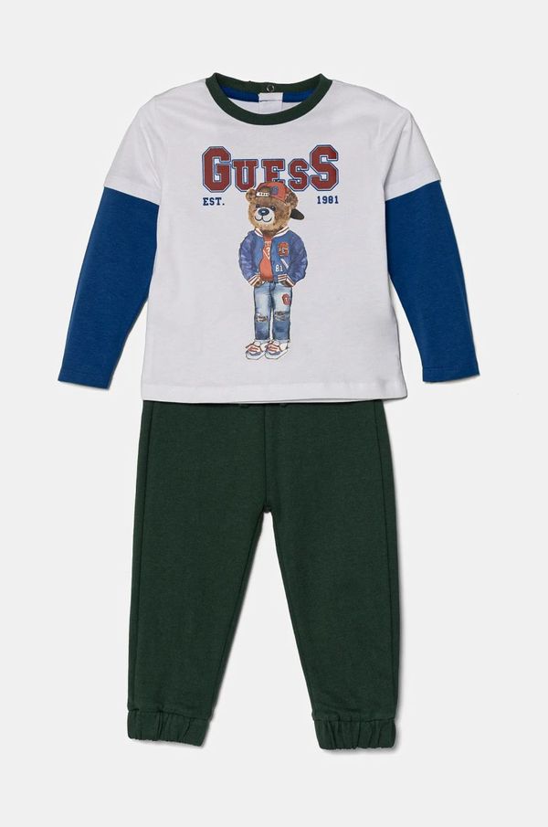 Guess Pamučni komplet za bebe Guess boja: bijela, I5RG04 K8HM4