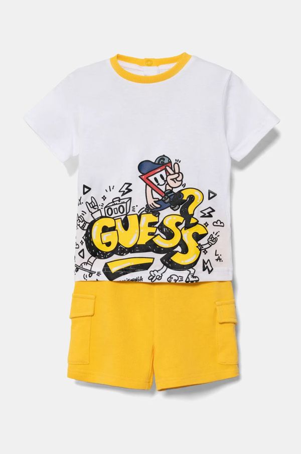 Guess Pamučni komplet za bebe Guess boja: bijela, I5RG06 K8HM4