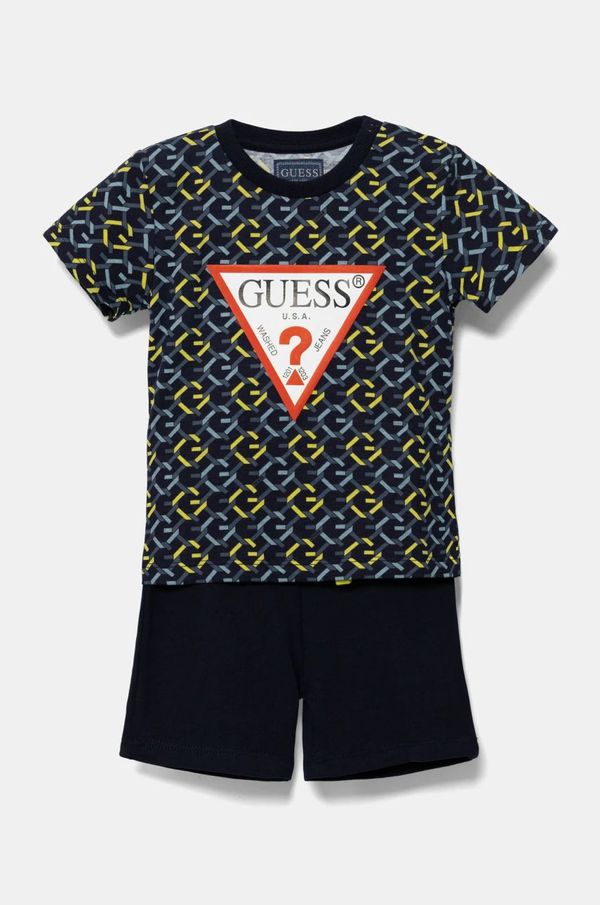 Guess Pamučni komplet za bebe Guess boja: tamno plava, I5RG08 K8HM4