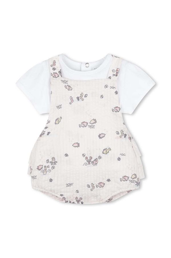 Kenzo kids Pamučni komplet za bebe Kenzo Kids boja: ružičasta