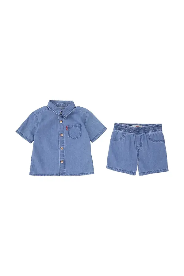 Levi's Pamučni komplet za bebe Levi's WESTERN LT WT DENIM SHORT