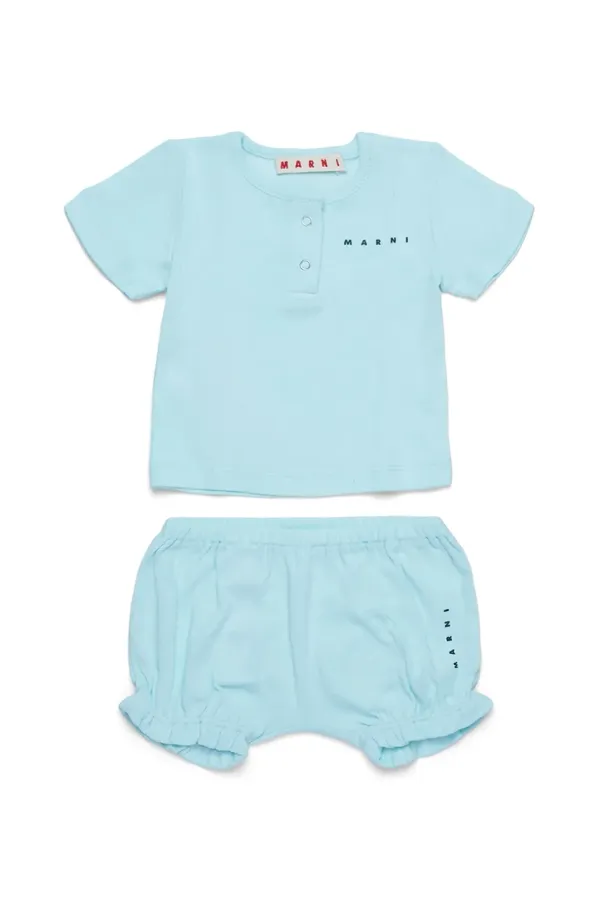Marni Pamučni komplet za bebe Marni MX039-BOX-KIT KIT APPAREL boja: tirkizna, M01442