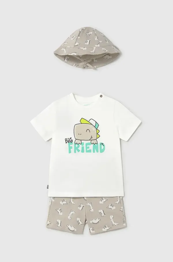 Mayoral Pamučni komplet za bebe Mayoral boja: siva, 1655