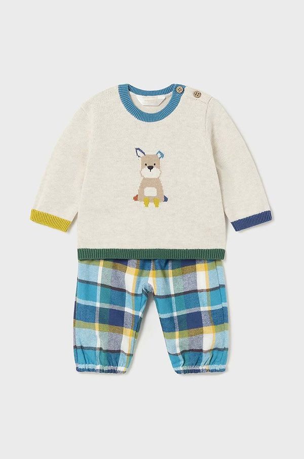 Mayoral Newborn Pamučni komplet za bebe Mayoral Newborn boja: bež, 2517