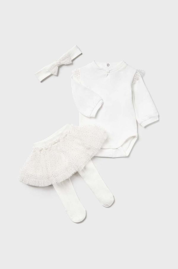 Mayoral Newborn Pamučni komplet za bebe Mayoral Newborn boja: bež, 2814