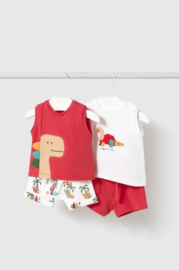 Mayoral Newborn Pamučni komplet za bebe Mayoral Newborn boja: crvena, 1625