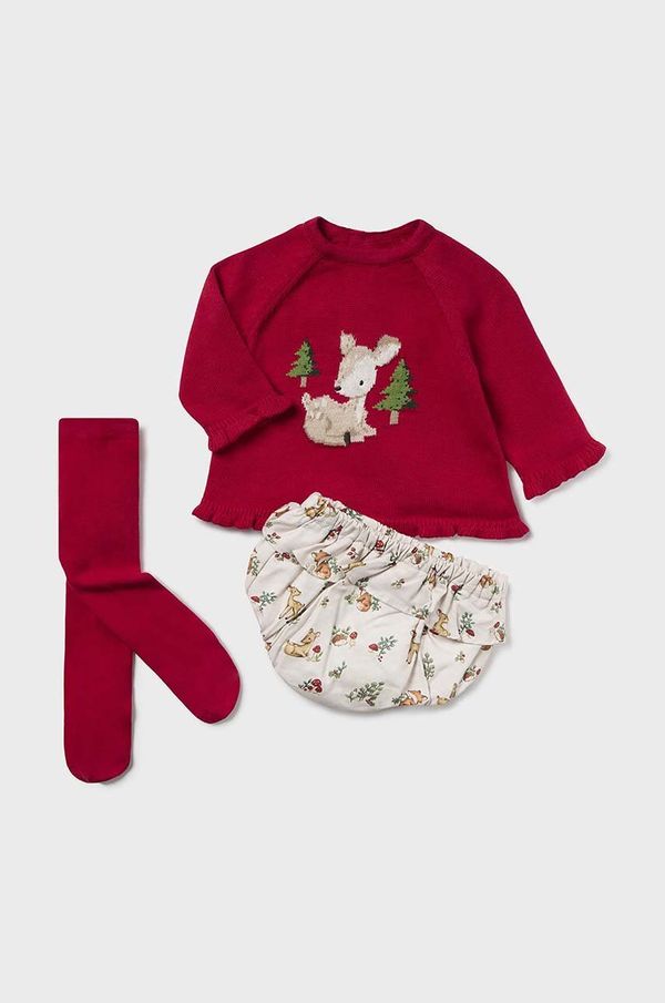 Mayoral Newborn Pamučni komplet za bebe Mayoral Newborn boja: crvena, 2243