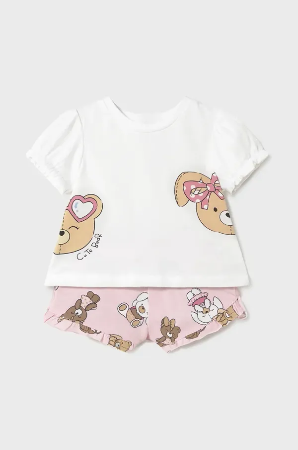 Mayoral Newborn Pamučni komplet za bebe Mayoral Newborn boja: ružičasta, 1256