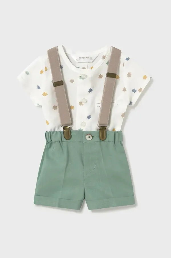 Mayoral Newborn Pamučni komplet za bebe Mayoral Newborn boja: zelena, 1215