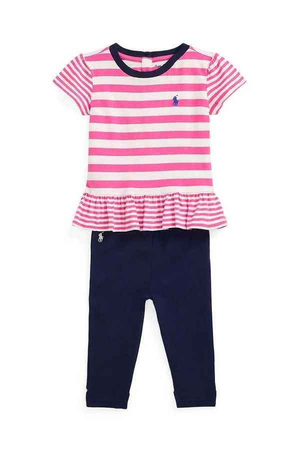 Polo Ralph Lauren Pamučni komplet za bebe Polo Ralph Lauren boja: ružičasta, 310958136001